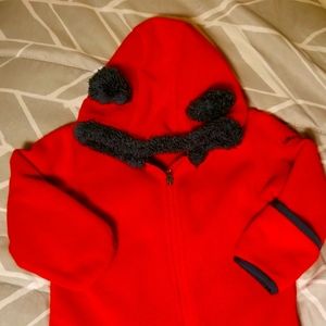 One piece fleece jacket